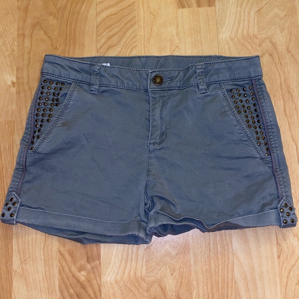 STUDDED GREY SHORTS